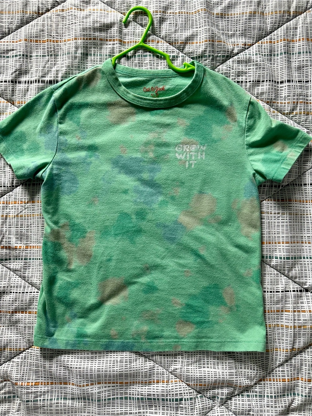Cat & Jack Green Tie-Dye Short Sleeve Tee